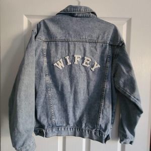 GEMINI FUSION "Wifey" Custom Denim Jacket Medium